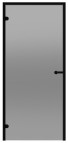 790x1890 mm, Grey/Alu stikla saunas durvis, melni nokrāsotas