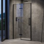 COOL Dušas durvis COSD2 100, melns
