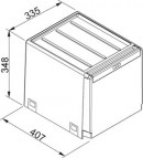 Atkritumu šķirošanas sistēma Cube 40, 3 nodalījumi 2