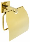 BA-DE NERO Gold tualetes papīra turētājs ar pārsegu, 13x12cm, zeltīts