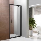 Dušas durvis Napoli 90x195 stikls 6mm Easy Clean, melns