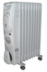 Eļļas radiators 9 sekcijas ar ventilatoru