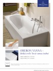 Oberon Solo vanna 180x80 cm ar kājām, balta Quaryl®