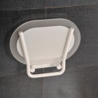 Dušas sēdeklis Chrome caurspīdīgs/balts 2