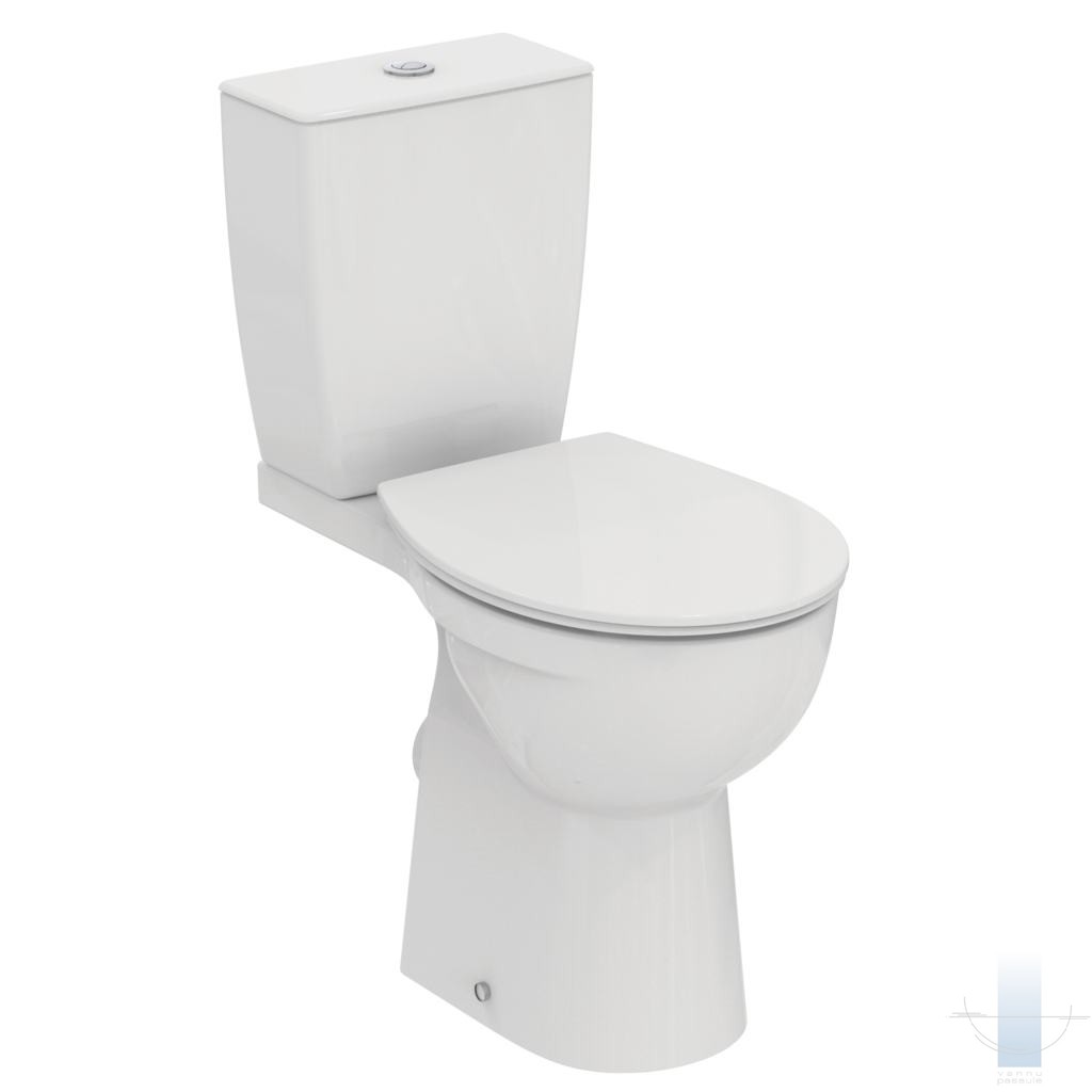 Invalīdu WC Eurovit Plus Raised, ar skalošanas kasti un standarta vāku 1
