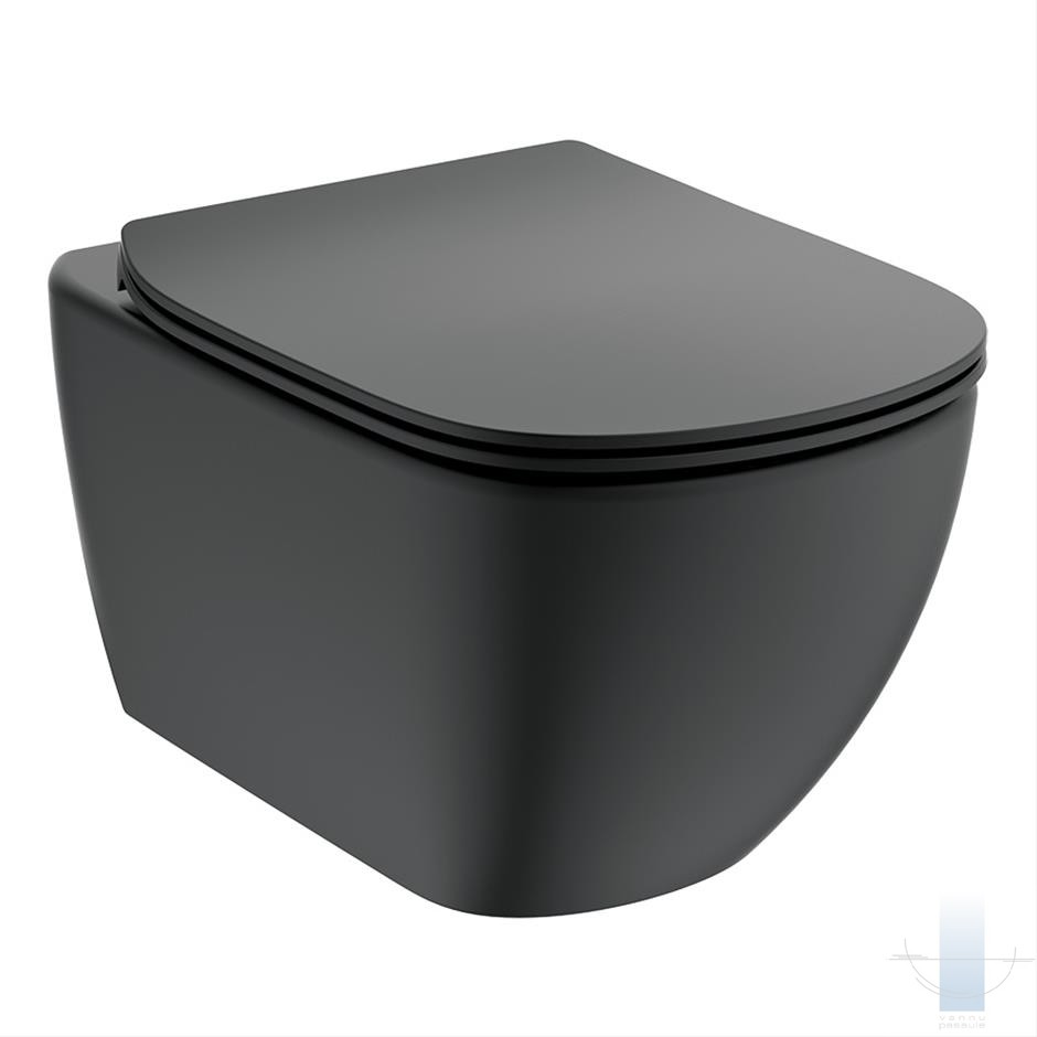 Tesi Aquablade Silk Black piekaramais WC pods ar SC vāku 1