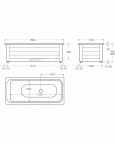 1604 Vanna 1600x700mm, balta 3