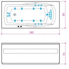 Ванна Pacific TherapyPlus 185 x 85 см 3