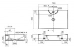 Раковина TSUNAMI 70x45.5 cm  2