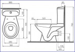 SOLO WC ar vāku, horizontāls, balts 3