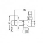 Stūra ventilis ar filtru 3063 2