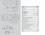 Ванна Saniform Plus 170x75 см с звукоизол. пласт. 2