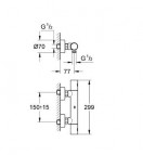 Grohetherm 1000 Cosmo M термостат для душа, 34065 2