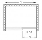 LLD2 dušas durvis 140 cm 4