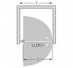 LLDO1 душевые двери 100 см 5