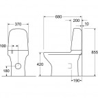 Estetic Yнитаз 8300 C+ c крышкой SC 4