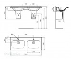 Tonic II Раковина 120x49 см 2