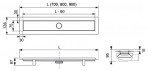 TECELinus STRAIGHT dušas tekne 700-900 mm ar blīvmateriālu  3