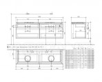 Izlietnes skapītis Legato 1600x550x500 mm LED 2