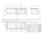 Izlietnes skapītis Legato 1400x550x500 mm  LED 2