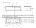 Izlietnes skapītis Legato 1200x380x500 mm LED 2