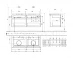 Izlietnes skapītis Legato 1200x550x500 mm LED 2