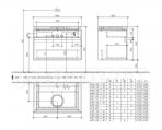 Izlietnes skapītis Legato 800x550x500 mm LED 2