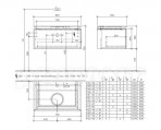 Izlietnes skapītis Legato 800x380x500 mm LED 2