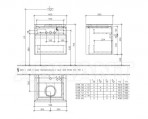 Izlietnes skapītis Legato 600x550x500 mm LED 2