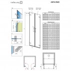 Arta dušas durvis DWD 50 cm 2