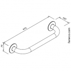 Faneco rokturis 475 mm 2