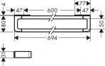 Axor Universal dvieļu turētājs 600 mm 2