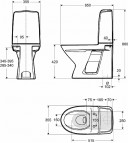 Ifö Spira WC pods 6260 RIMFREE®, izvads grīdā IC 6