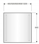 Ifö Option spogulis ar apgaismojumu OSB 50 5