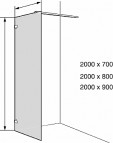 IFÖ STELLA FIKSĒTA DUŠAS SIENA 90cm 2