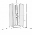 IFÖ SOLID PENTAGONVEIDA DUŠAS KABĪNE SKP NR 99 2