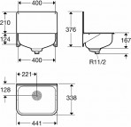 IFÖ PUBLIC STEEL РАКОВИНА CU 44B,с переливом 4