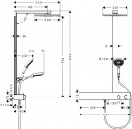 Raindance E 300 1jet Showerpipe 600 ST EcoSmart 3