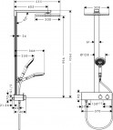 Raindance E 300 1jet Showerpipe 350 ST EcoSmart 2