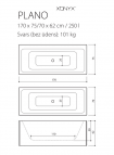 Vanna PLANO 170 x 70 cm 2