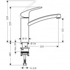 M411-H160 Смеситель для раковины ST 2