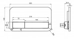 ViConnect E200 taustiņš 253x145 mm, hroms 3