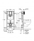 Grohe Bau Rimless poda komplekts +SC vāks ar rāmi  8