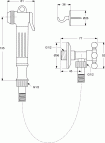 Bidetta комплект IdealSpray, чёрный 2