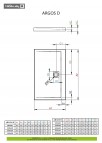 Argos D душевой поддон 120x90 см 2