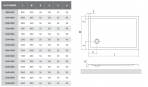 FLAT KVADRO 150x90 cm душевой поддон 4
