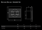 Rico100WP auklas slēdzis ventilators Ø 100 mm 2