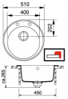 ROG 610-41 кухонная мойка, pop-up 12