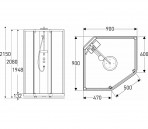 Душевая кабина IDO SHOWERAMA 10-5, 90x90 4