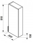 Tigo sienas skapītis 810x320x150mm, Ash 2